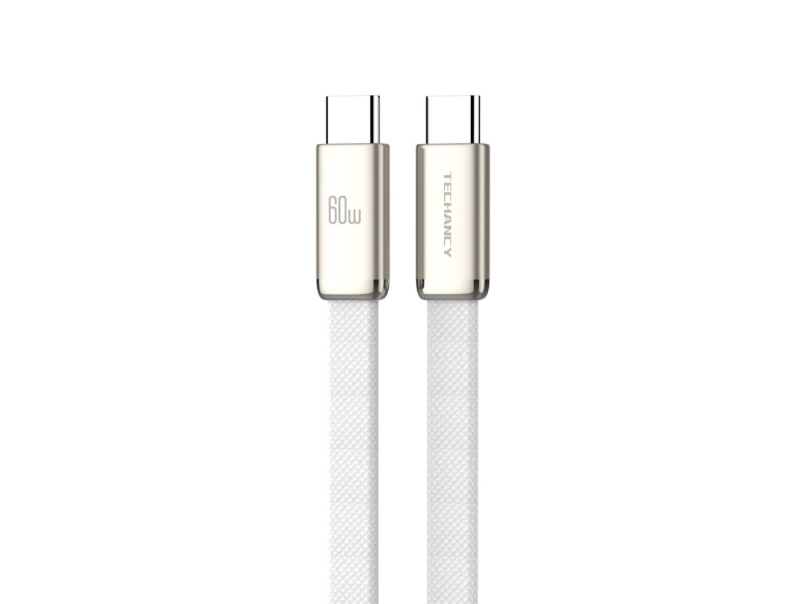 Techancy Cabo de Dados USB C para USB C 60W TB1804 Carregamento Rapido PD Trancado Resistente para T