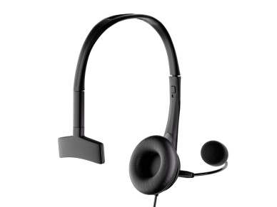 Techancy Auricular Unilateral com Fio 3.5mm TH5232 com Microfone Cancelamento de Ruido para Call Cen