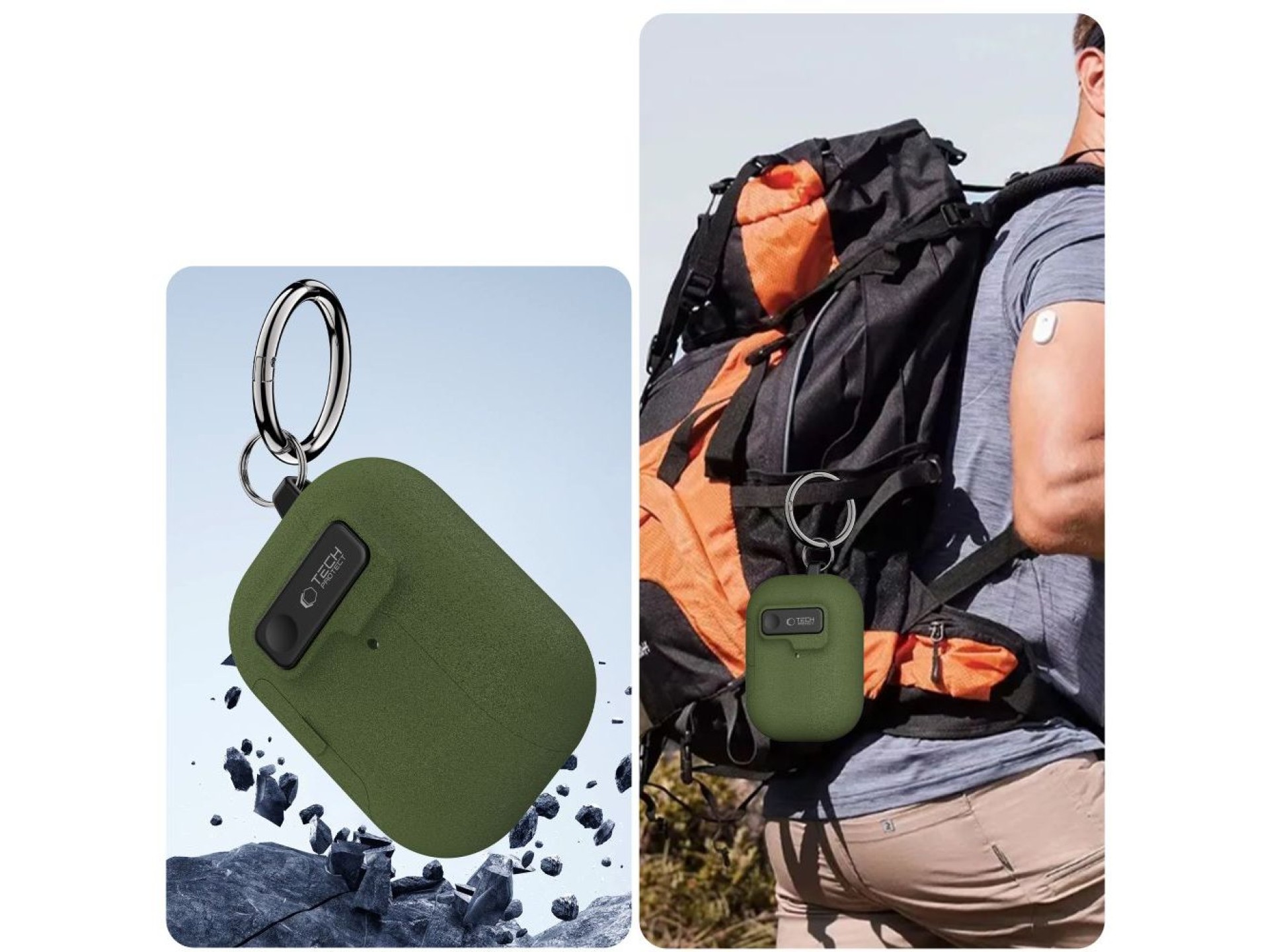 Capa Tech-Protect Slim Hook para AirPods Pro 3 - Verde