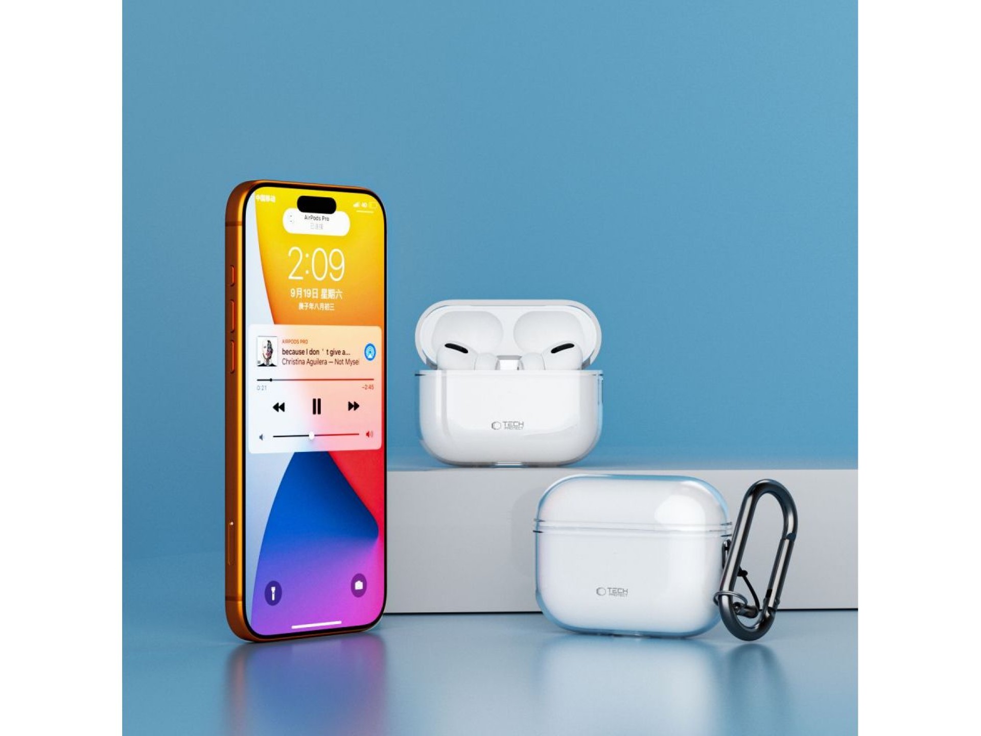 Capa Tech-Protect FlexAir para AirPods Pro - Transparente