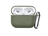 Funda protectora de silicona Tech-Protect con gancho para AirPods Pro - Oliva Funda protectora de silicona Tech-Protect con gancho para AirPods Pro - Oliva
