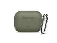 Funda protectora de silicona Tech-Protect con gancho para AirPods Pro - Oliva Funda protectora de silicona Tech-Protect con gancho para AirPods Pro - Oliva