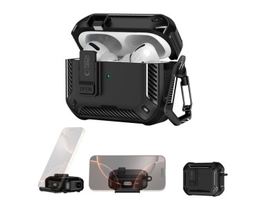 Tech-Protect Carbonox MagSafe case for AirPods Pro - black Tech-Protect Carbonox MagSafe case for AirPods Pro - black