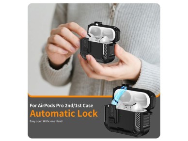 Tech-Protect Carbonox MagSafe case for AirPods Pro - black Tech-Protect Carbonox MagSafe case for AirPods Pro - black