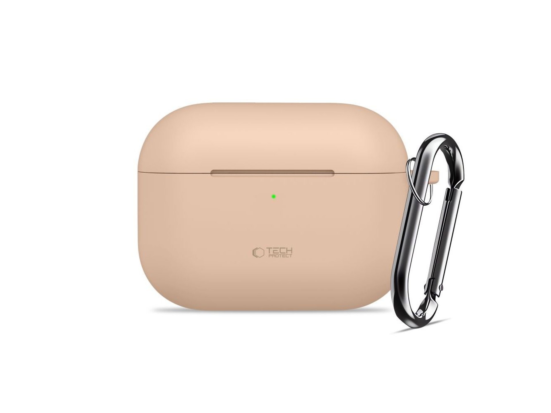 Capa de silicone com gancho Tech-Protect para AirPods Pro - Bege