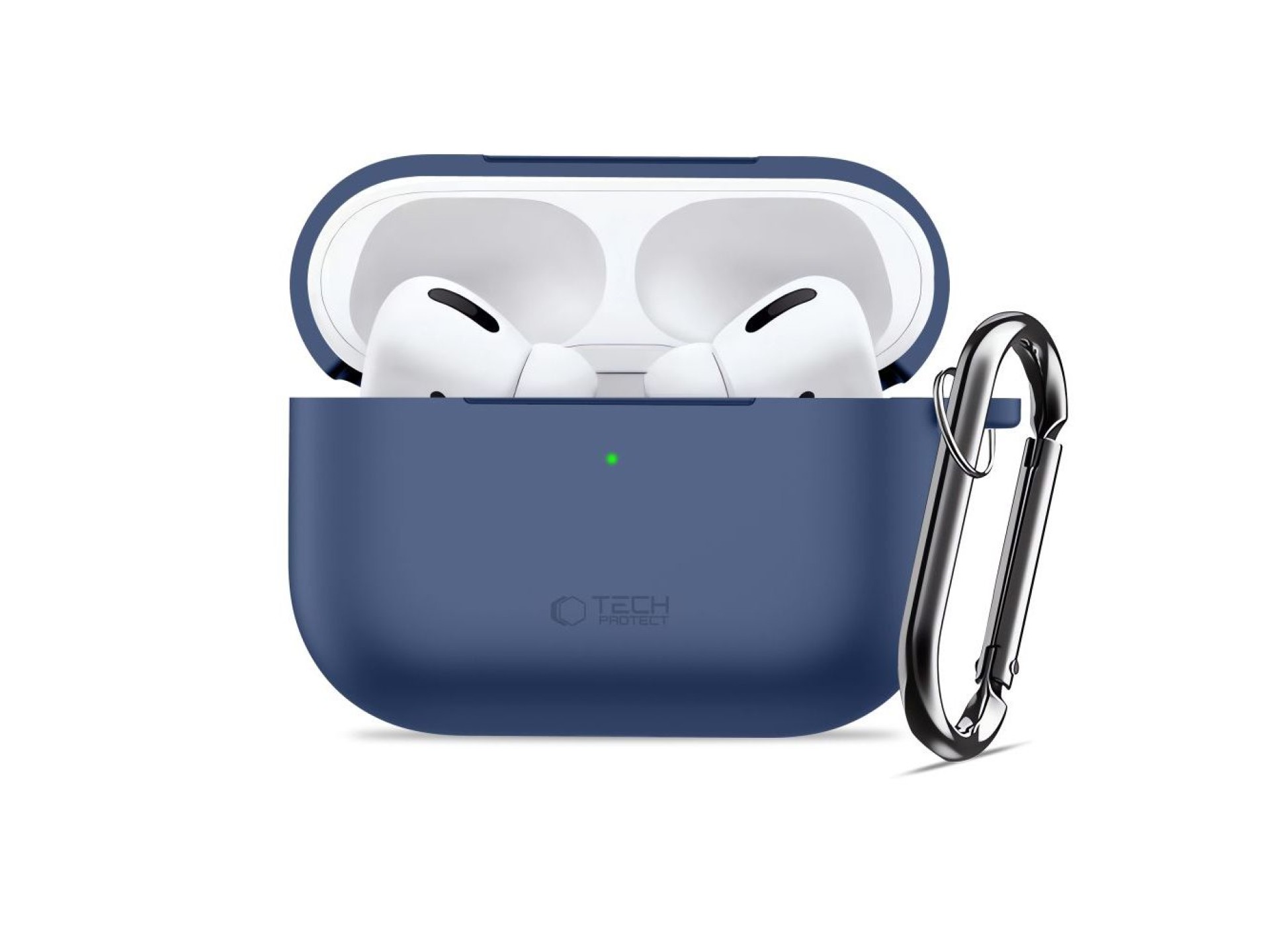Capa de silicone Tech-Protect com gancho para AirPods Pro - Azul Marinho