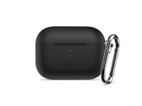 Capa de silicone com gancho Tech-Protect para AirPods Pro 3 - Preta Capa de silicone com gancho Tech-Protect para AirPods Pro 3 - Preta