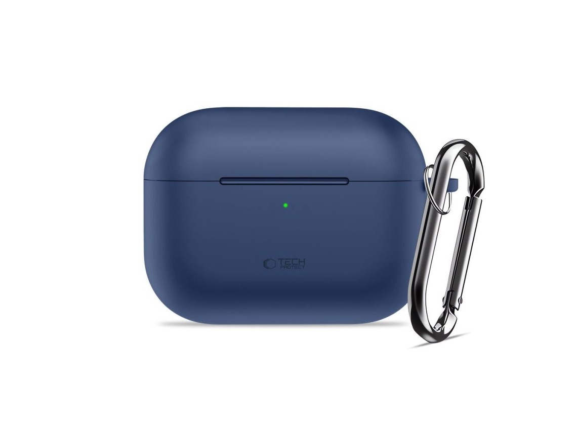 Capa de silicone Tech-Protect com gancho para AirPods Pro - Azul Marinho