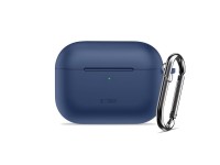 Capa de silicone Tech-Protect com gancho para AirPods Pro - Azul Marinho Capa de silicone Tech-Protect com gancho para AirPods Pro - Azul Marinho