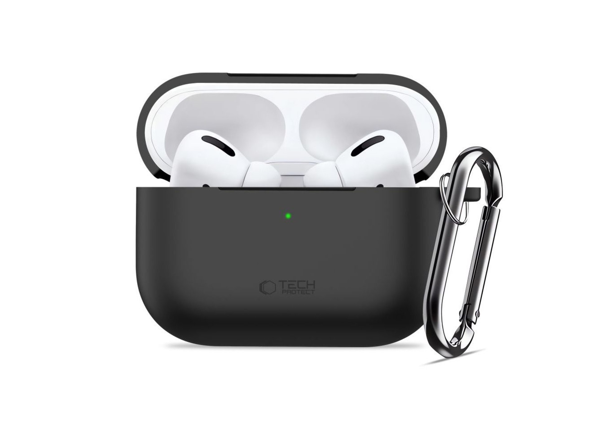Capa de silicone com gancho Tech-Protect para AirPods Pro 3 - Preta