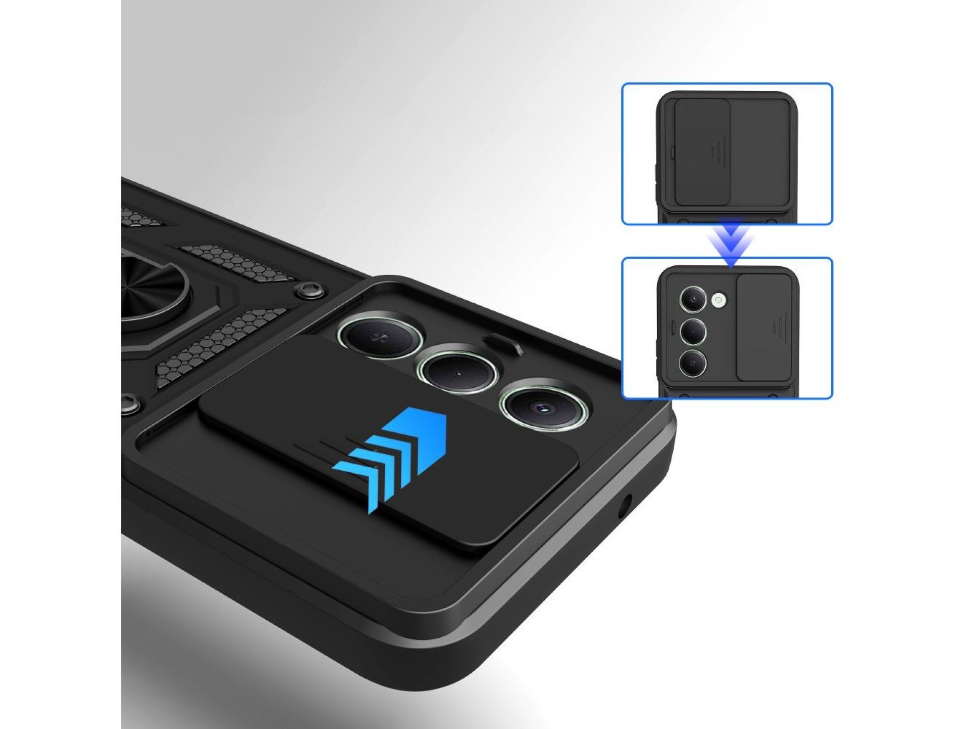 Capa Tech-Protect CamShield Pro para Xiaomi Redmi 15 4G/5G - Preta