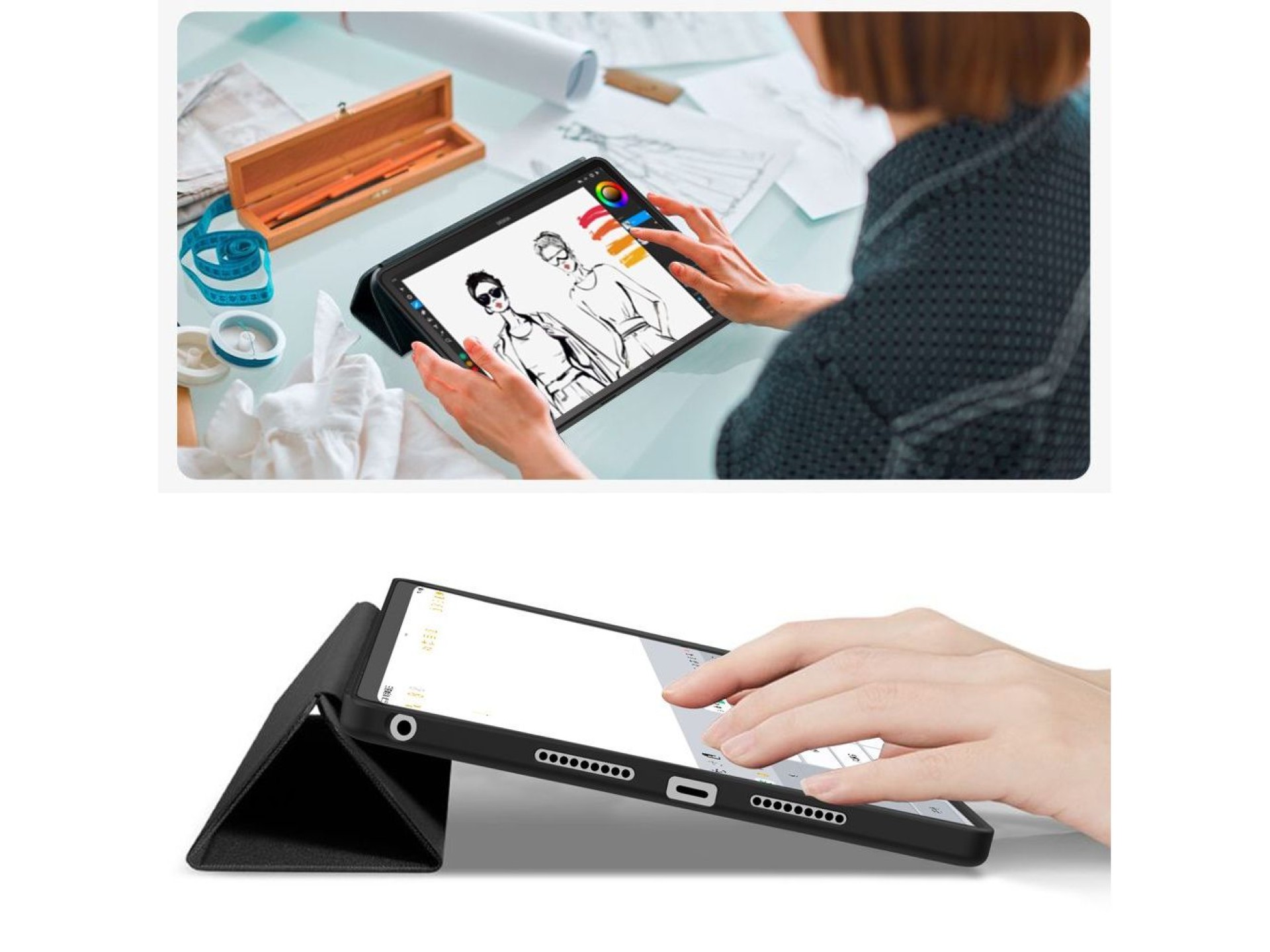 Tech-Protect SmartCase Pen Case for Lenovo Idea Tab 11.0 TB-336 - Black