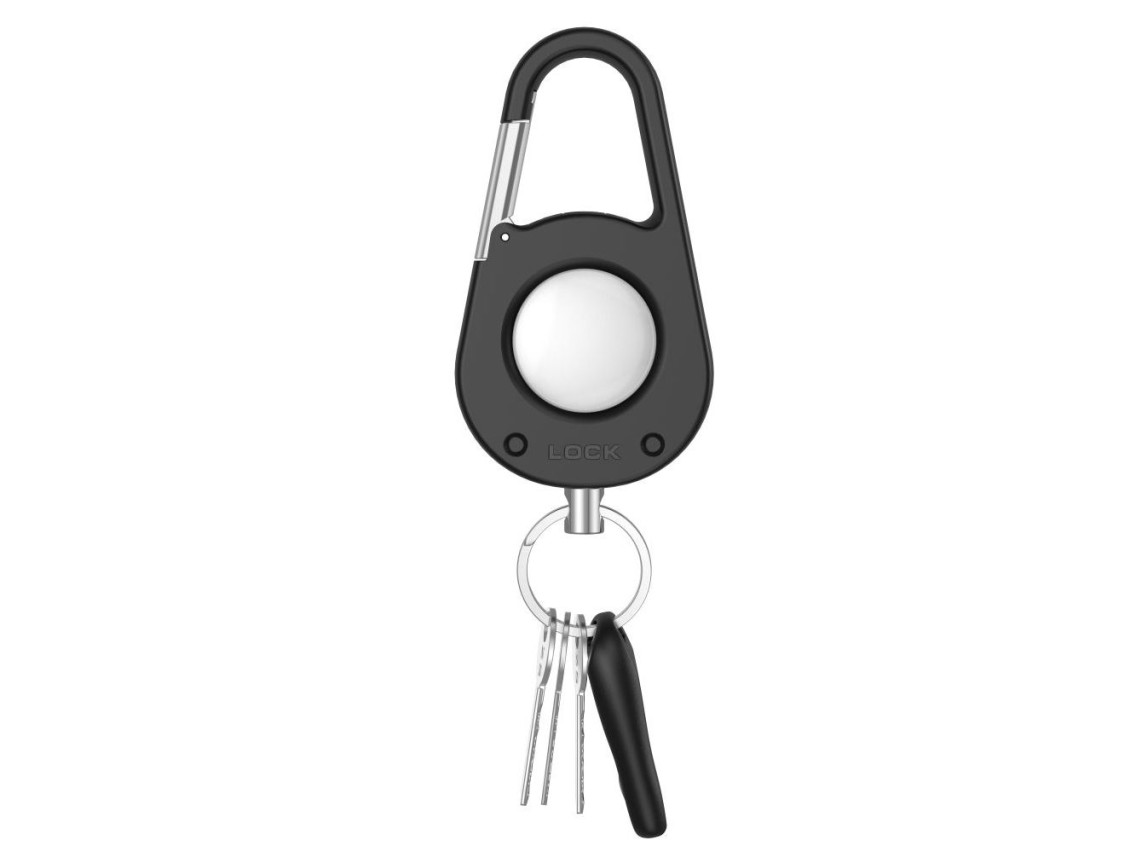 Tech-Protect Slidelock Carabiner Keychain Case for Apple AirTag 1/2 - Black