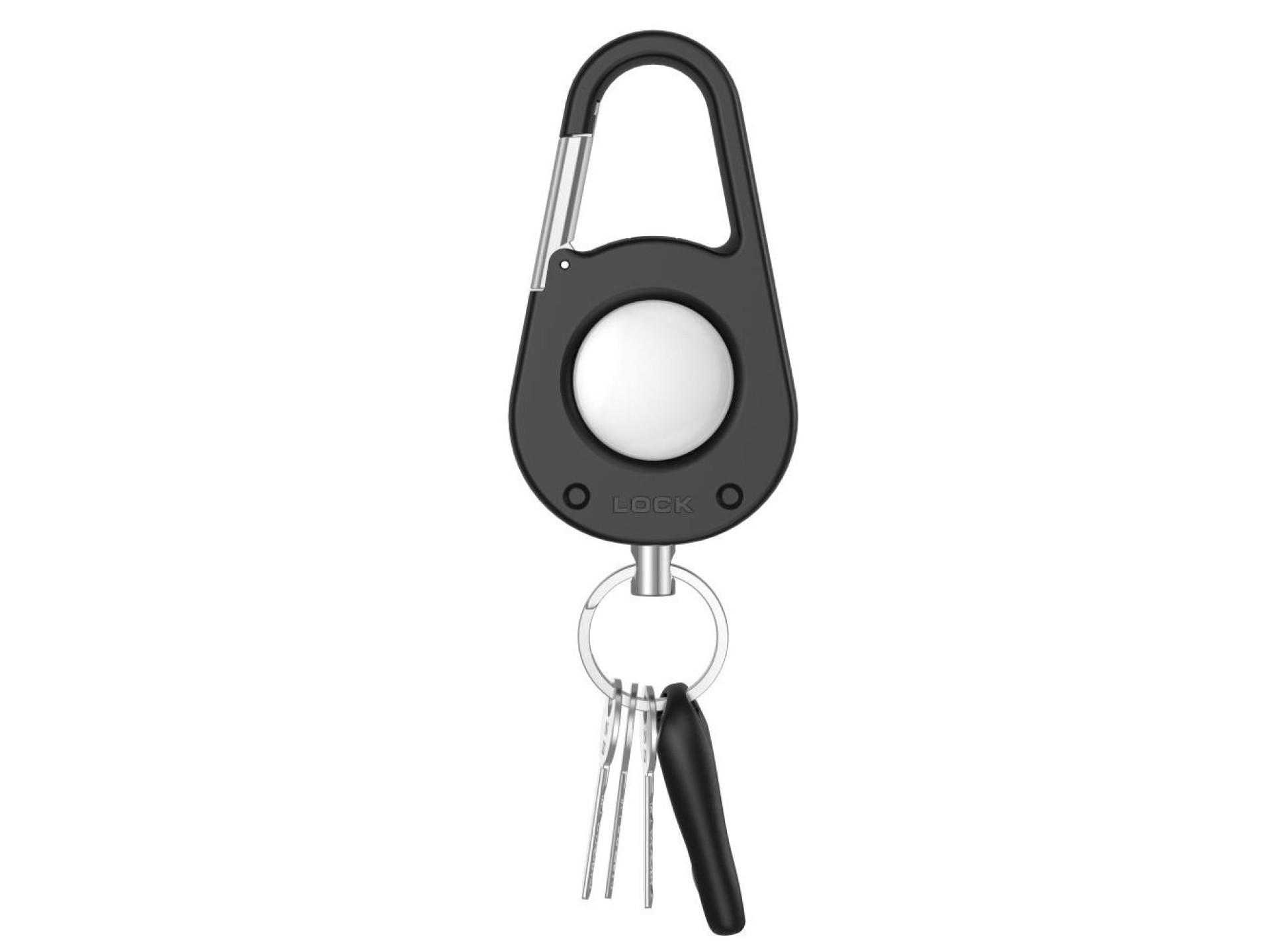 Tech-Protect Slidelock Carabiner Keychain Case for Apple AirTag 1/2 - Black