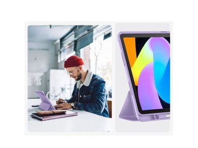 Capa protetora Tech-Protect SmartCase para Lenovo Idea Tab 11.0 TB-336 - Roxa