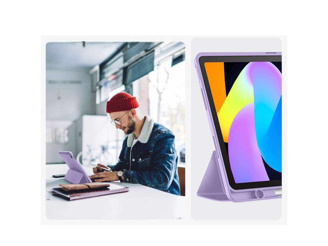 Capa protetora Tech-Protect SmartCase para Lenovo Idea Tab 11.0 TB-336 - Roxa