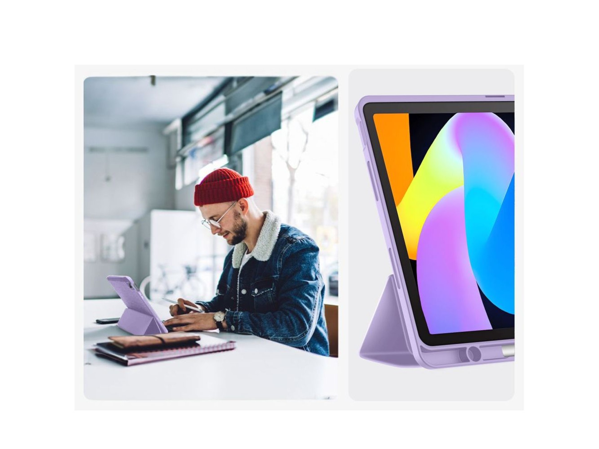 Capa protetora Tech-Protect SmartCase para Lenovo Idea Tab 11.0 TB-336 - Roxa