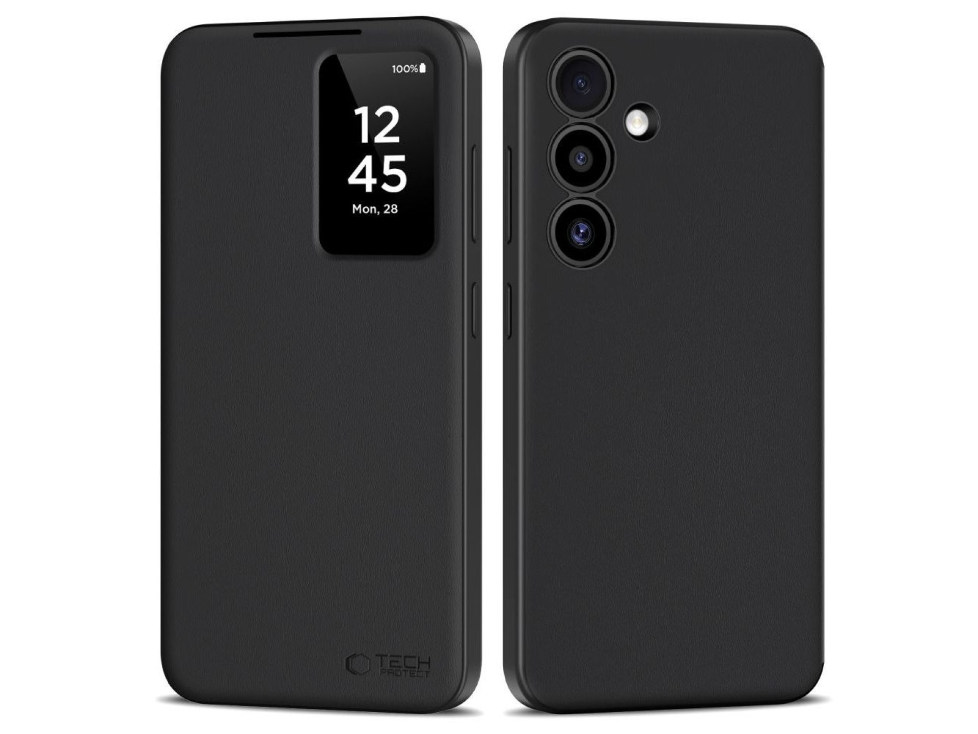 Funda tipo cartera inteligente Tech-Protect para Samsung Galaxy S25 FE - Negro mate