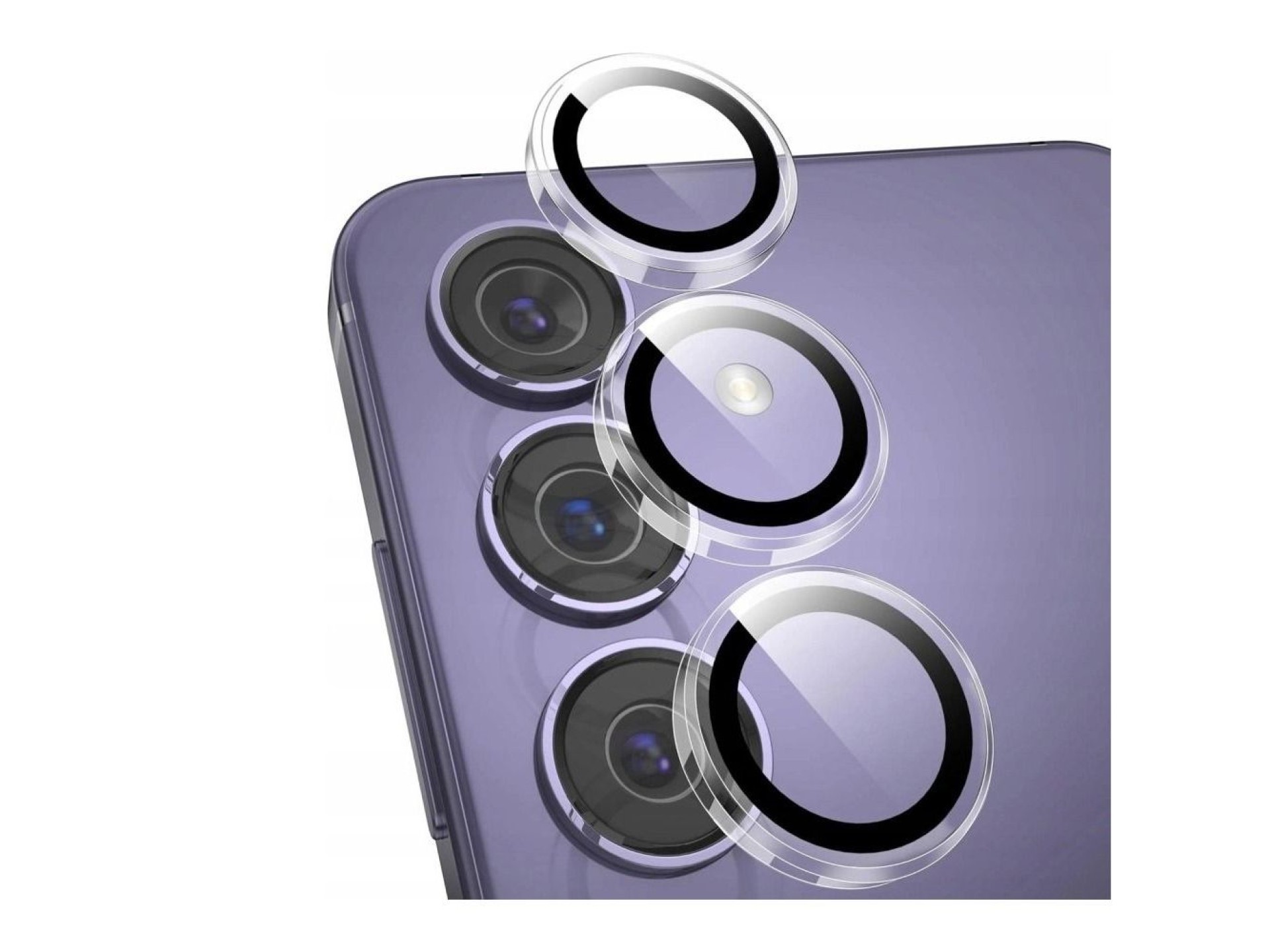 Kit com 3 películas de vidro temperado Tech-Protect Easy Set+ para Samsung Galaxy S25 FE - transpare