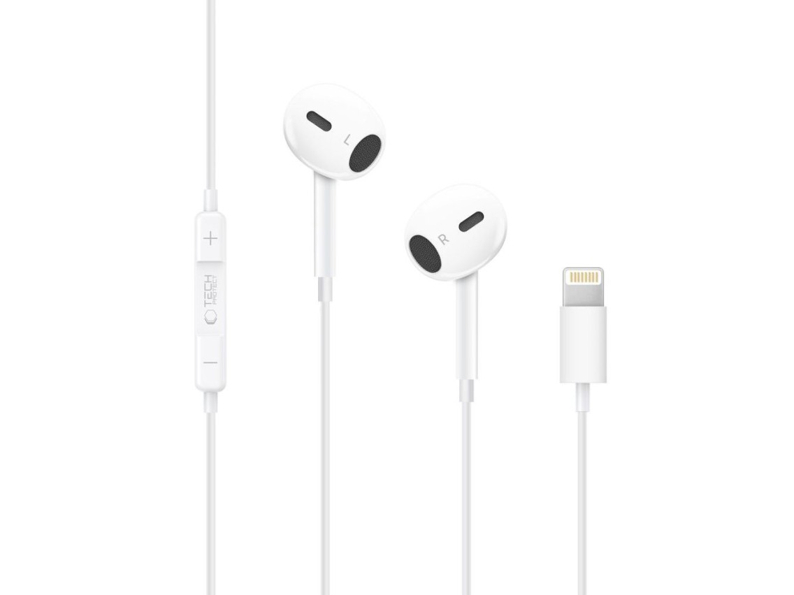 Fones de ouvido Tech-Protect Ultraboost Core G2 Lightning - Branco