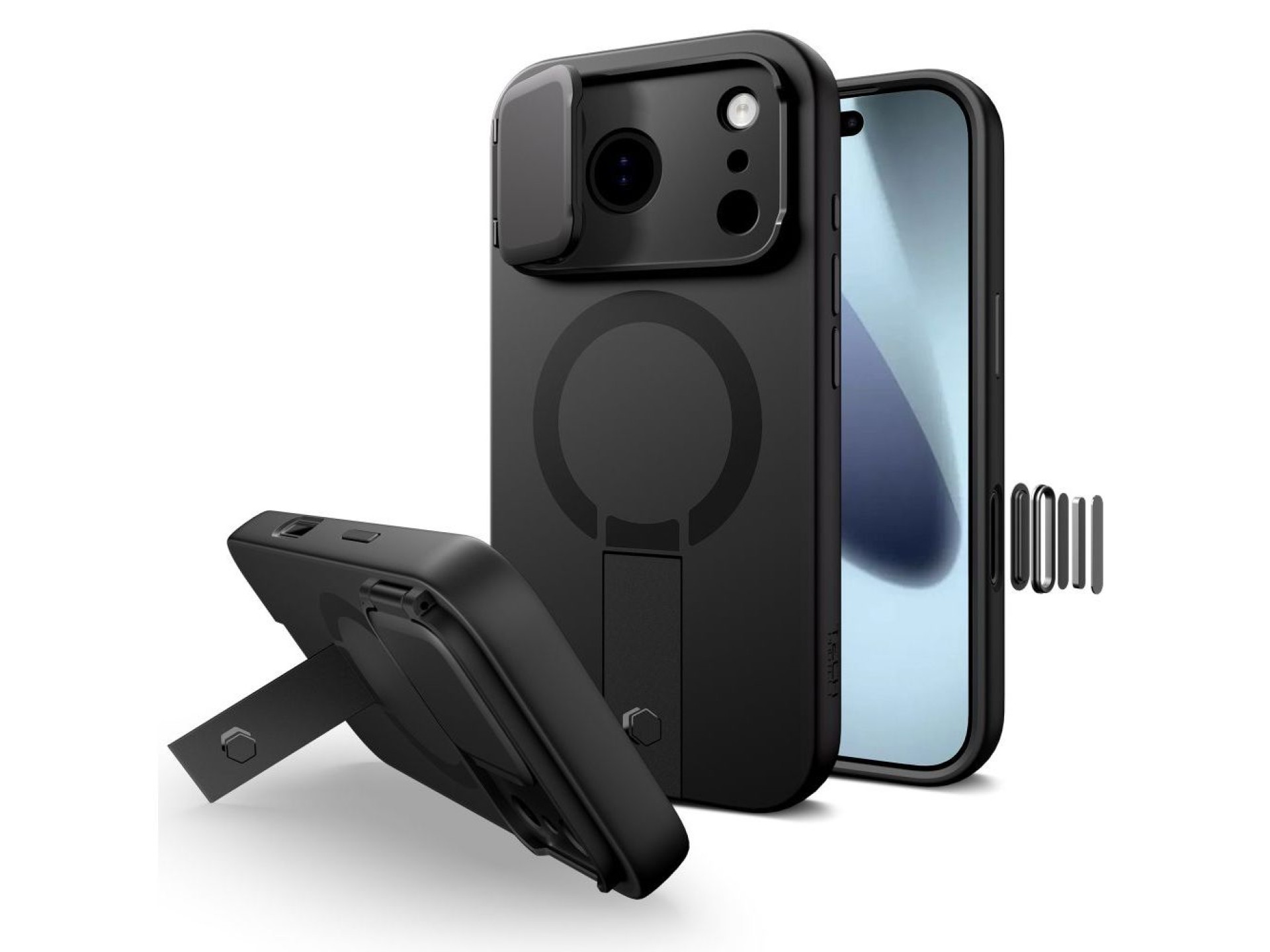 Capa Tech-Protect Kevlar Aura MagSafe para iPhone 17 Pro Max - Preta