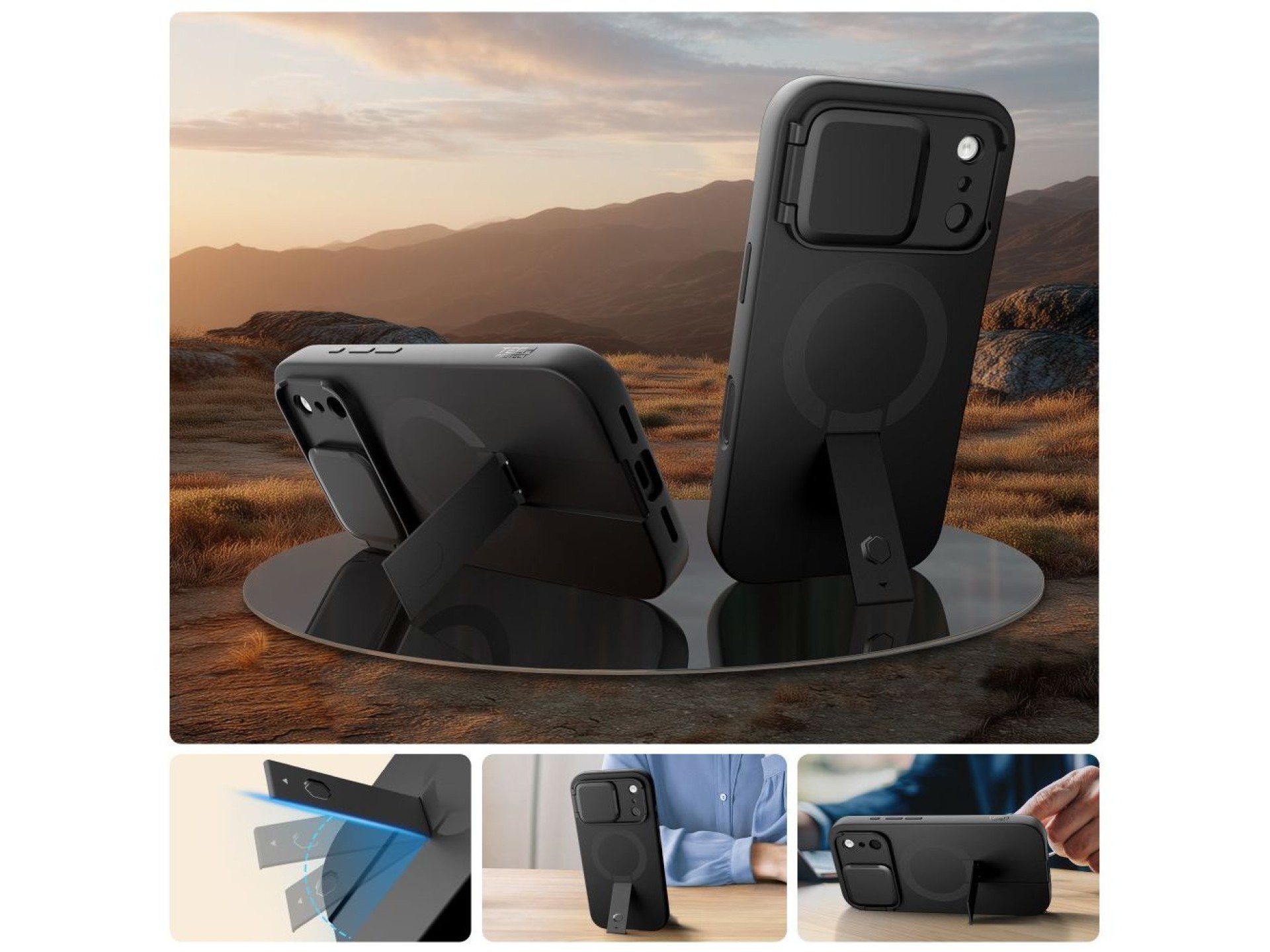 Tech-Protect Kevlar Aura MagSafe Case for iPhone 17 Pro - Black