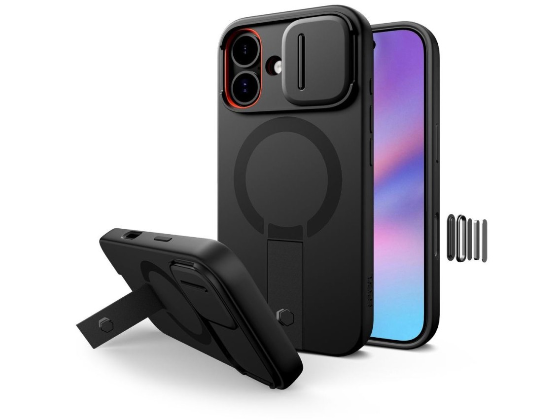 Funda Tech-Protect Kevlar Aura MagSafe para iPhone 17 - Negra