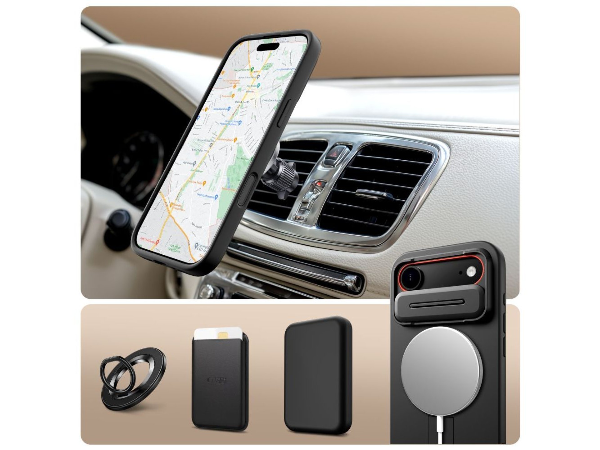 Tech-Protect Kevlar Aura MagSafe Case for iPhone Air - Black