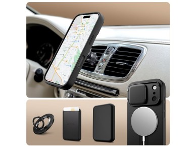 Tech-Protect Kevlar Aura MagSafe Case for iPhone 17 Pro - Black Tech-Protect Kevlar Aura MagSafe Case for iPhone 17 Pro - Black