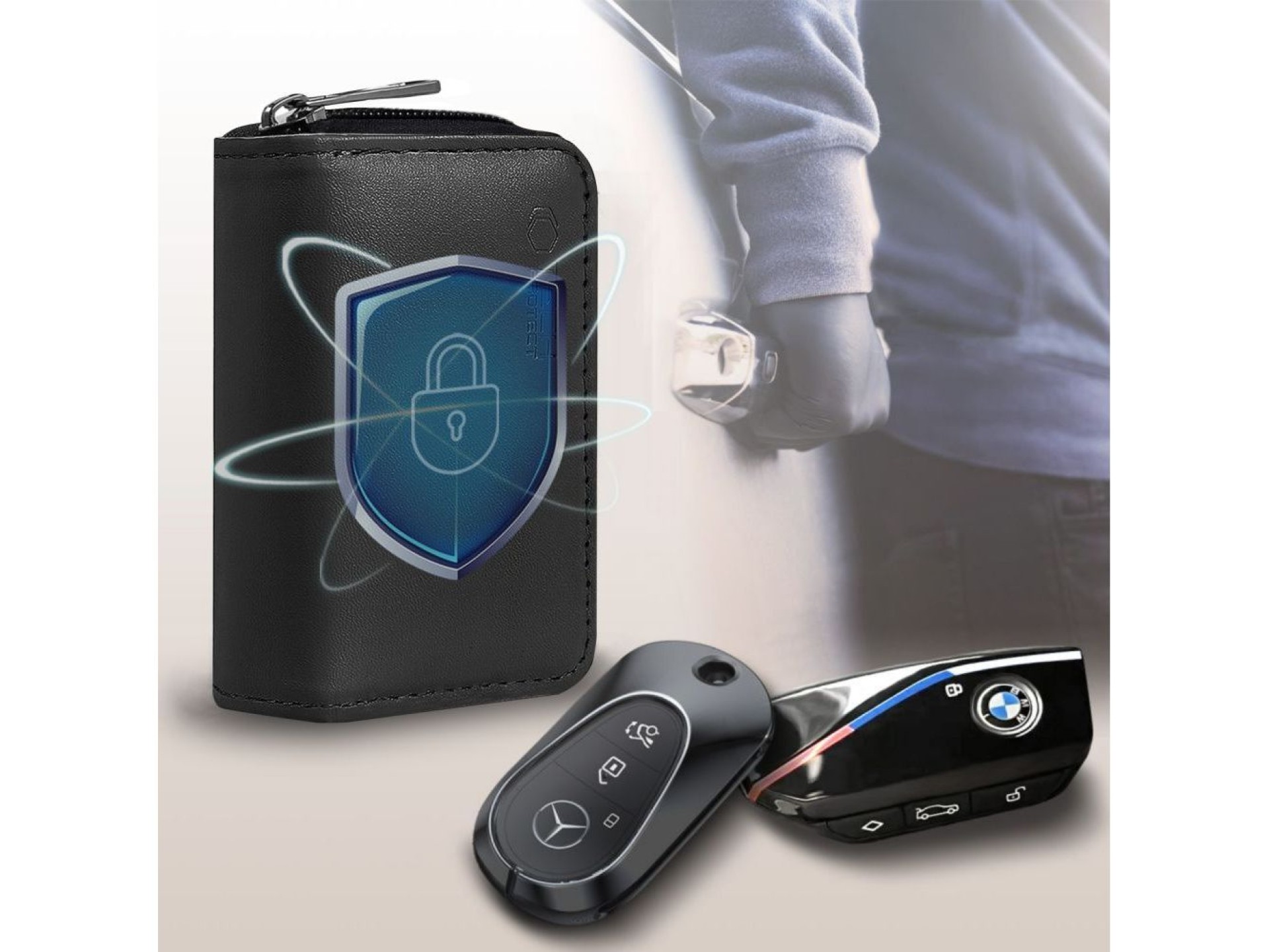 Tech-Protect KLR300 RFID Blocking Car Key Case - Black