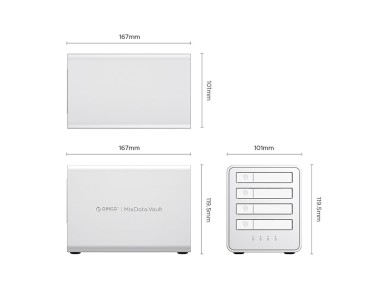 Orico 8848U4 DAS Series 4-Bay M.2 NVMe SSD Disk Array - White Orico 8848U4 DAS Series 4-Bay M.2 NVMe SSD Disk Array - White