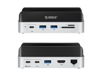 Orico MiniDock 10-in-1 Docking Station with SSD Hard Drive Bay - Silver Orico MiniDock 10-in-1 Docking Station with SSD Hard Drive Bay - Silver