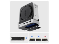 Orico MiniDock 10-in-1 Docking Station with SSD Hard Drive Bay - Silver Orico MiniDock 10-in-1 Docking Station with SSD Hard Drive Bay - Silver