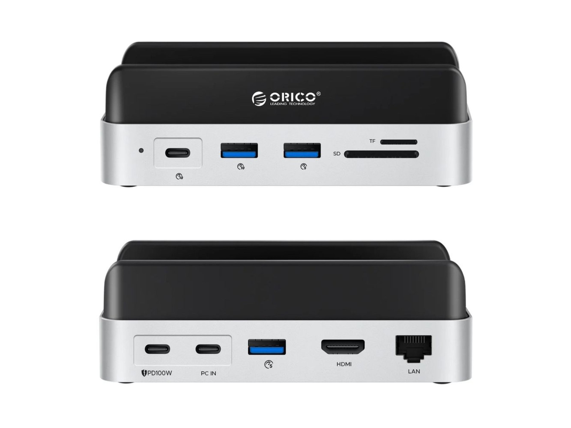 Orico MiniDock 10-in-1 Docking Station with SSD Hard Drive Bay - Silver