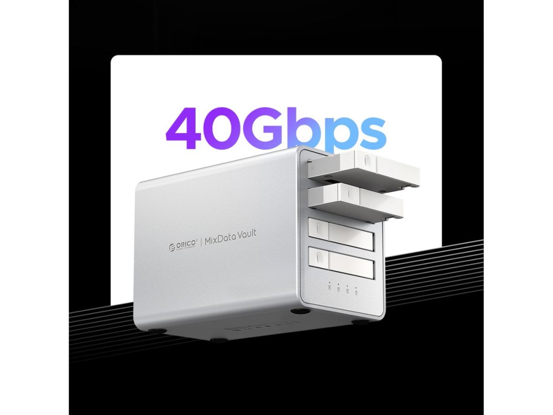 Orico 8848U4 DAS Series 4-Bay M.2 NVMe SSD Disk Array - White