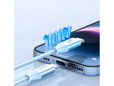 Orico CDX 100W 5A Power Delivery USB-C - USB-C cable 1m - blue Orico CDX 100W 5A Power Delivery USB-C - USB-C cable 1m - blue