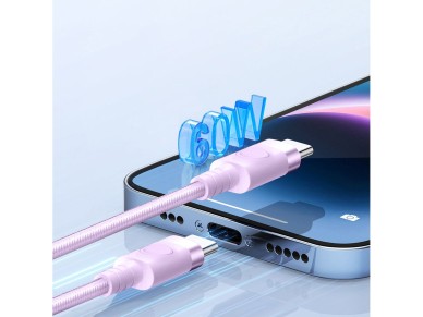 Orico CDX 60W 3A Power Delivery USB-C - Cable USB-C de 1 m - Morado Orico CDX 60W 3A Power Delivery USB-C - Cable USB-C de 1 m - Morado