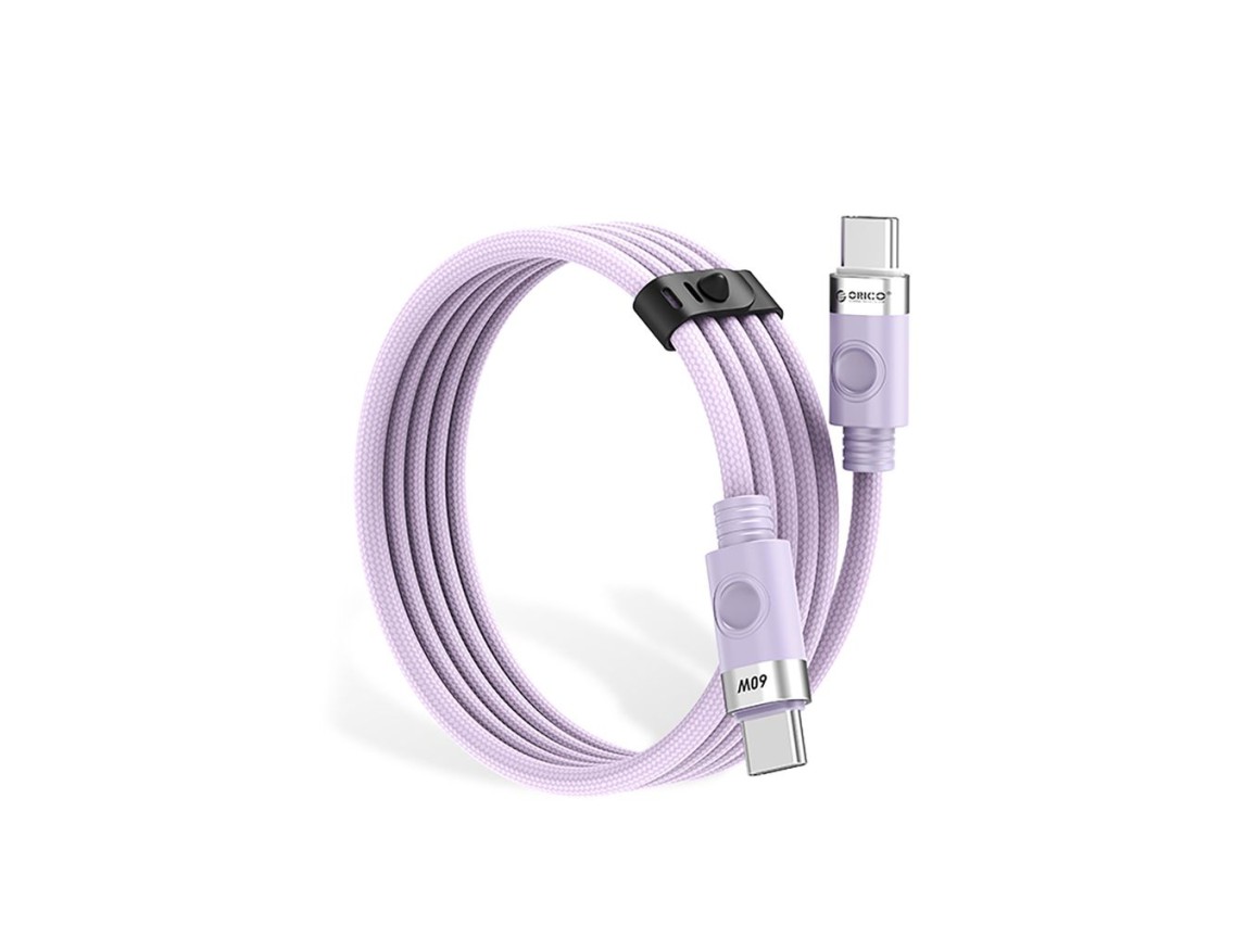 Orico CDX 60W 3A Power Delivery USB-C - Cable USB-C de 1 m - Morado