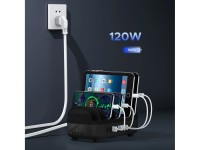 Estación de carga inteligente Orico DUK-10P-V1 con 10 puertos USB-A - Negra Estación de carga inteligente Orico DUK-10P-V1 con 10 puertos USB-A - Negra