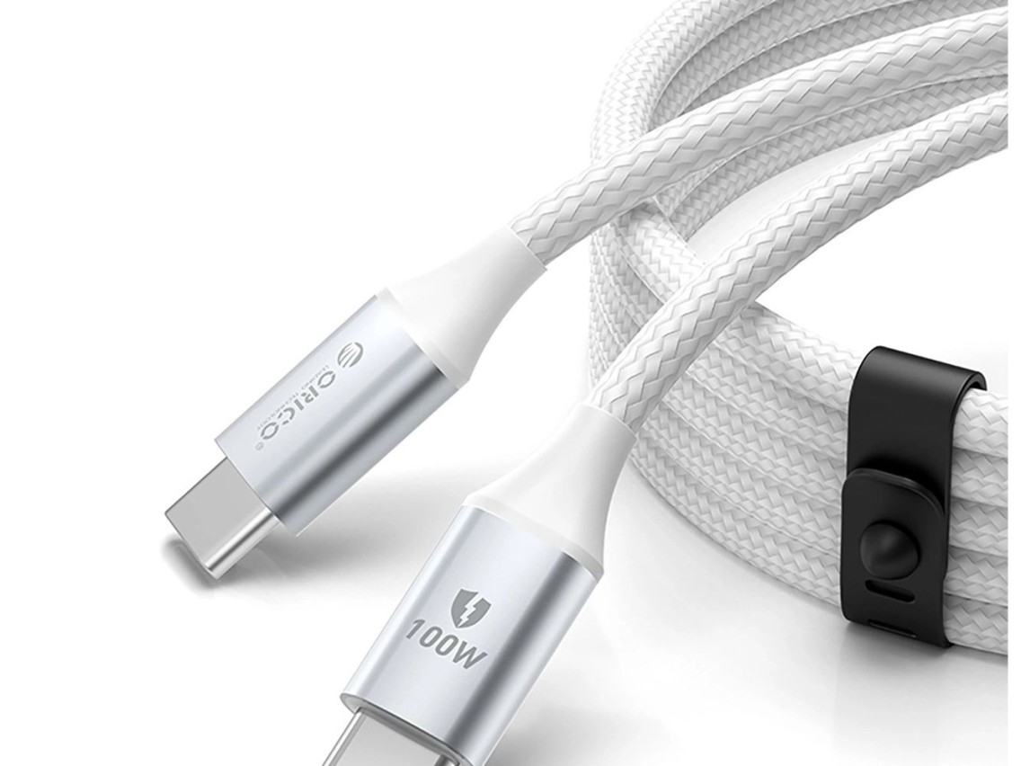 Orico CDX 100W 5A Power Delivery USB-C - Cabo USB-C de 1m - Branco