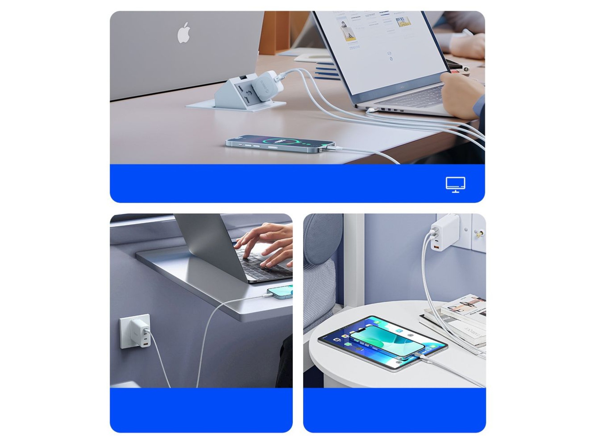 Orico CDX 60W 3A Power Delivery USB-C - Cable USB-C de 1 m - Blanco