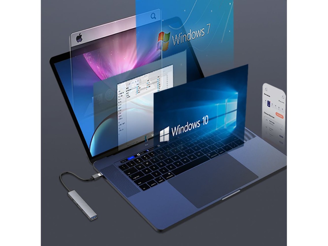 Orico AH-A13 USB-A Hub Docking Station 1x USB-A 3.0 + 3x USB-A 2.0 - Gray