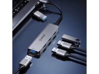 Estación de acoplamiento Orico YSB4-U2 USB-A/USB-C con 2 puertos USB-A 2.0, 1 puerto USB-A 3.0, 1 pu Estación de acoplamiento Orico YSB4-U2 USB-A/USB-C con 2 puertos USB-A 2.0, 1 puerto USB-A 3.0, 1 pu
