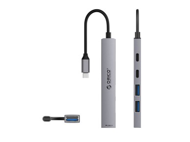 Orico YSB4-U2 USB-A/USB-C Hub Docking Station 2x USB-A 2.0 + 1x USB-A 3.0 + 1x USB-C 2.0 + 1x USB-C 