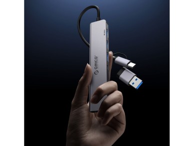 Orico YSB4-U2 USB-A/USB-C Hub Docking Station 2x USB-A 2.0 + 1x USB-A 3.0 + 1x USB-C 2.0 + 1x USB-C 