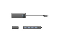 Orico PAPW4A-C3 USB-A Hub Docking Station 4x USB-A 3.0 - Black Orico PAPW4A-C3 USB-A Hub Docking Station 4x USB-A 3.0 - Black