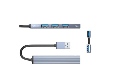 Orico AH-A13 USB-A Hub Docking Station 1x USB-A 3.0 + 3x USB-A 2.0 - Gray