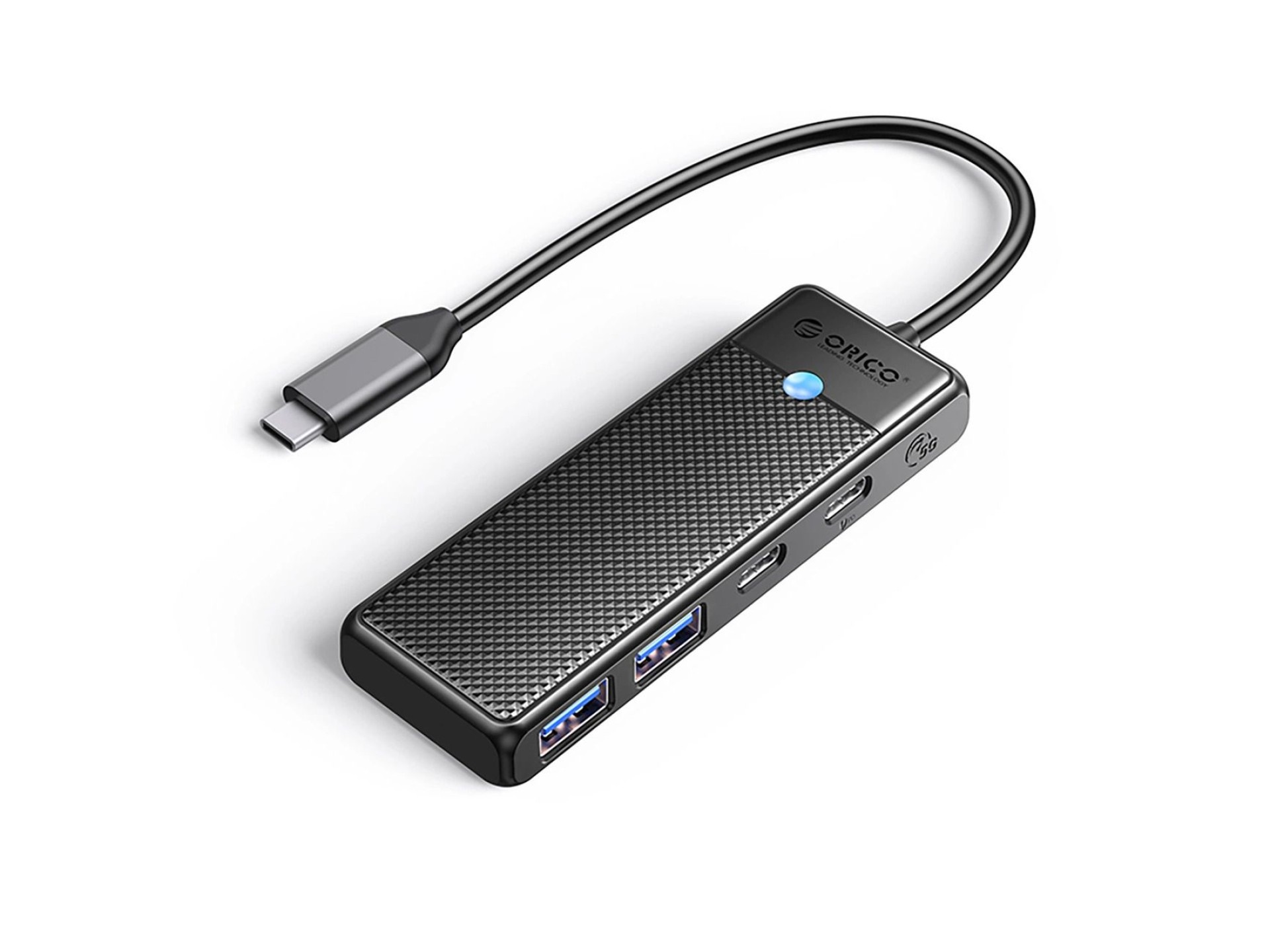 Hub USB-C Orico PAPW2AC-C3, estação de acoplamento com 2 portas USB-A 3.0 e 2 portas USB-C 3.0 - pre