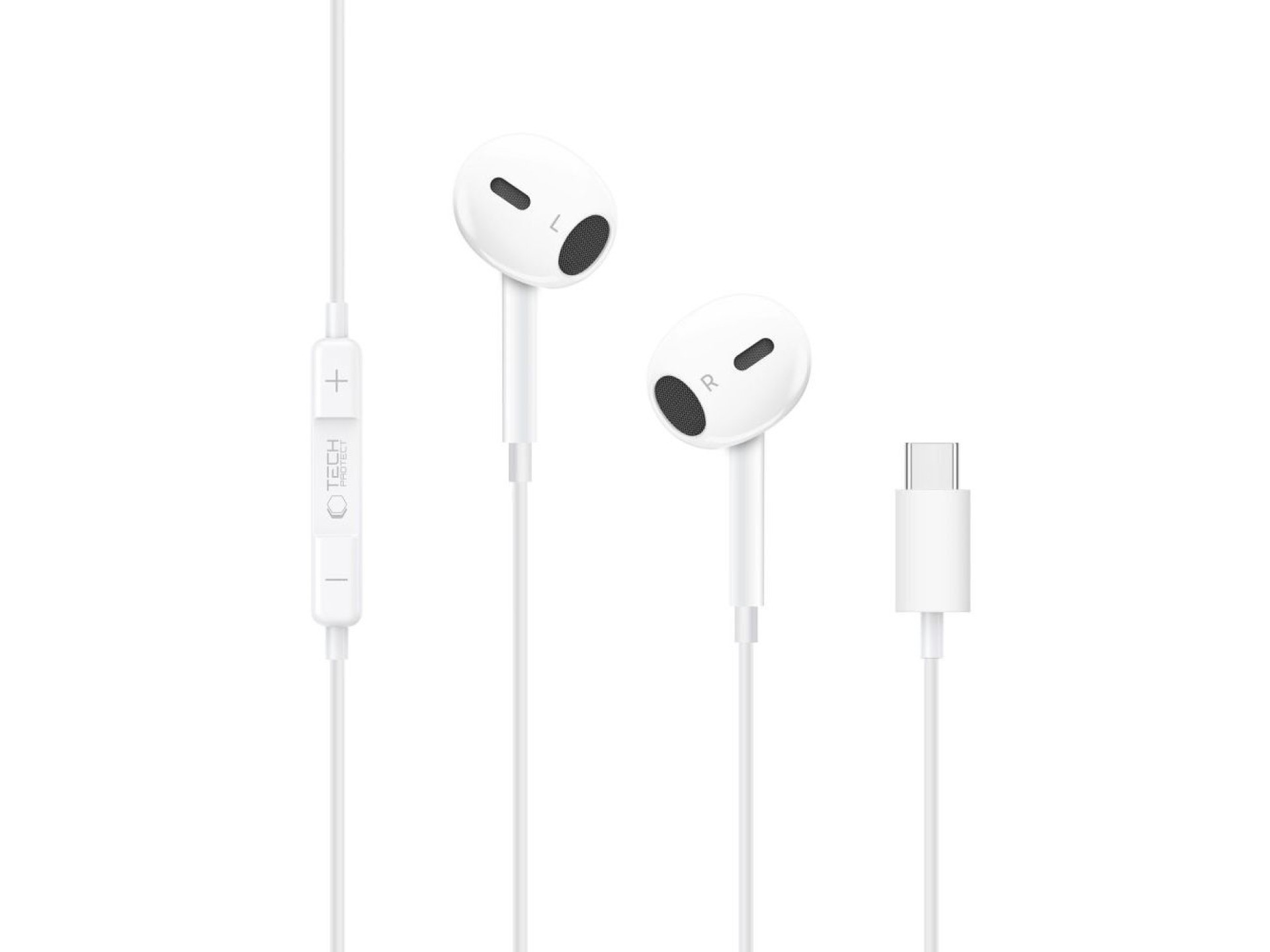 Fones de ouvido Tech-Protect Ultraboost Core G2 USB-C - Branco