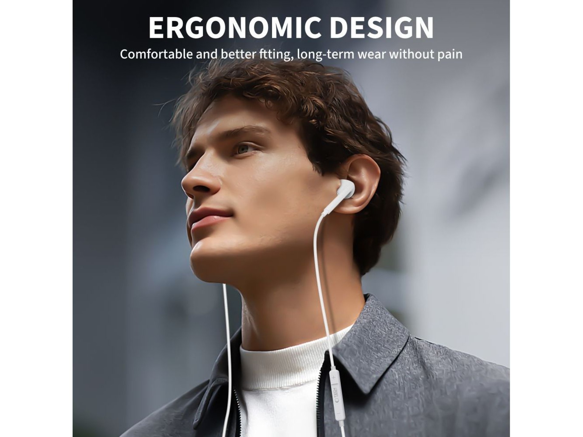 Fones de ouvido Tech-Protect Ultraboost Core G2 USB-C - Branco